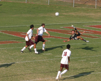 Armondo Orozco attempted a bicycle kick that went wide, but he did score two goals on the day