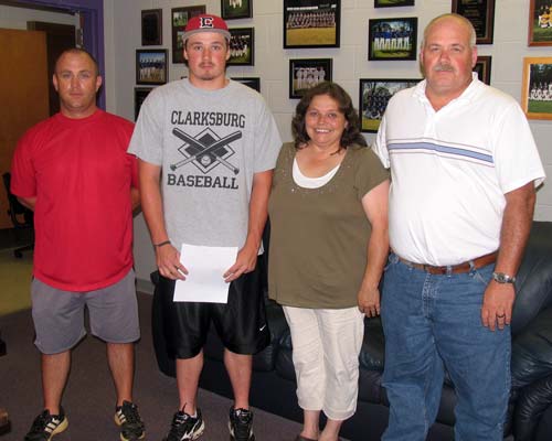 CHS Coach Kevin Thompson, Derek Bird, Lisa and Greg Bird