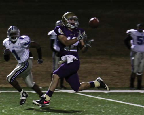 Bethel's John Graham gets behind the Faulkner defense and hauls in a 53 yard touchdown.