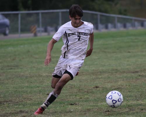 Mario Vila Boa scored both of Bethel's goals inthe 2-2 2OT tie