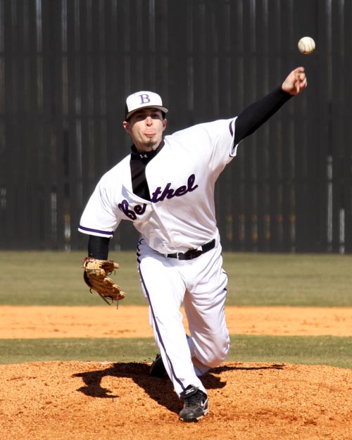 Bethel pitcher Turner Cripps hureld five scoreless innings and picked up the win against Christian Brothers