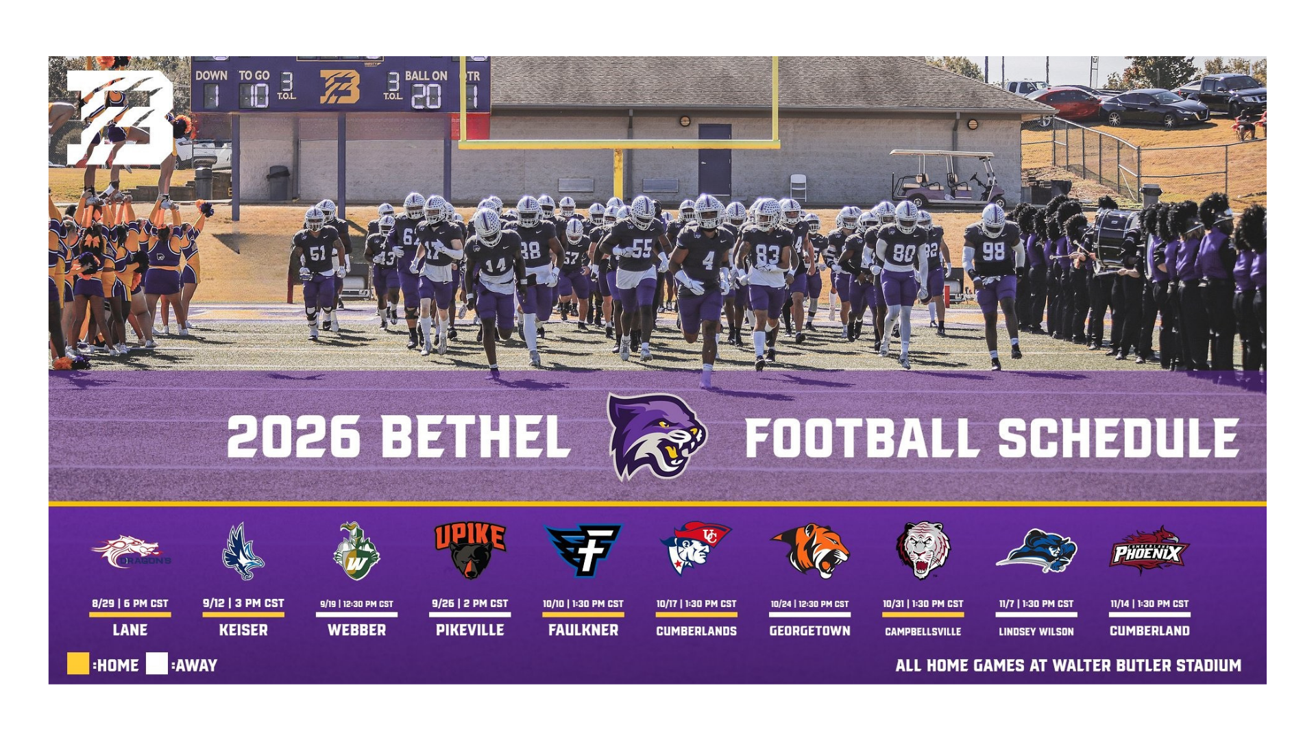 Wildcats Open 2026 Football Schedule against West Tennessee Neighbor