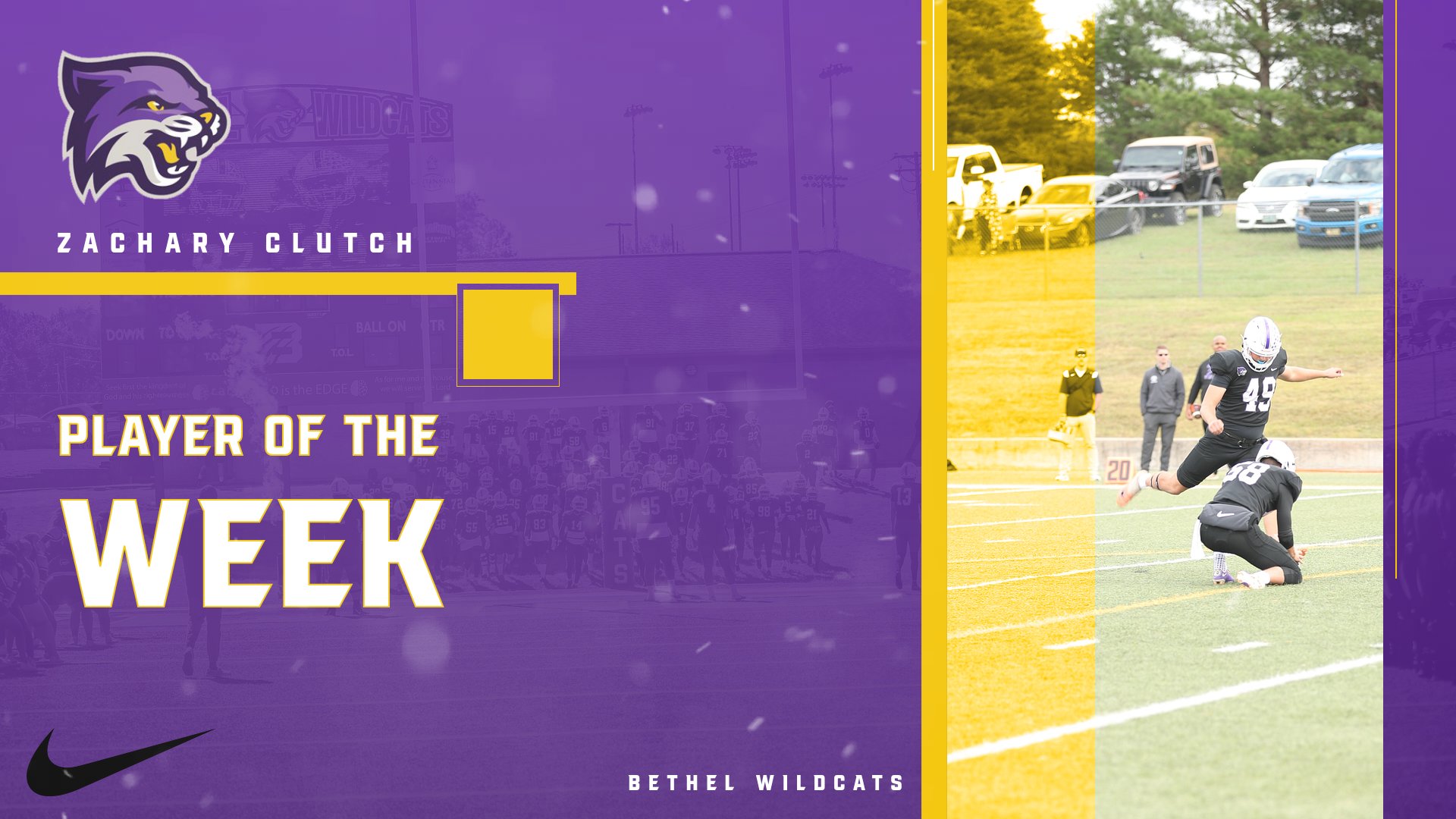Bethel&rsquo;s Clutch Named MSC Football Player of the Week