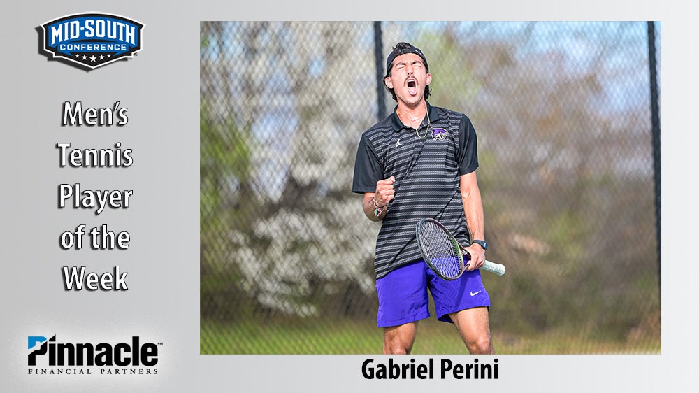 Bethel&rsquo;s Perini Named Mid-South Conference Men&rsquo;s Tennis Player of the Week