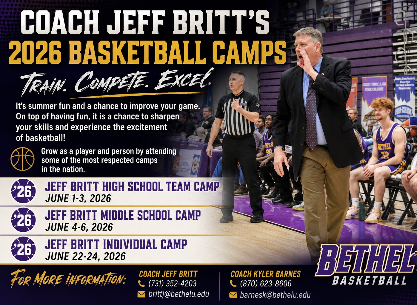 Coach Jeff Britt's 2026 Basketball Camps are coming up in June