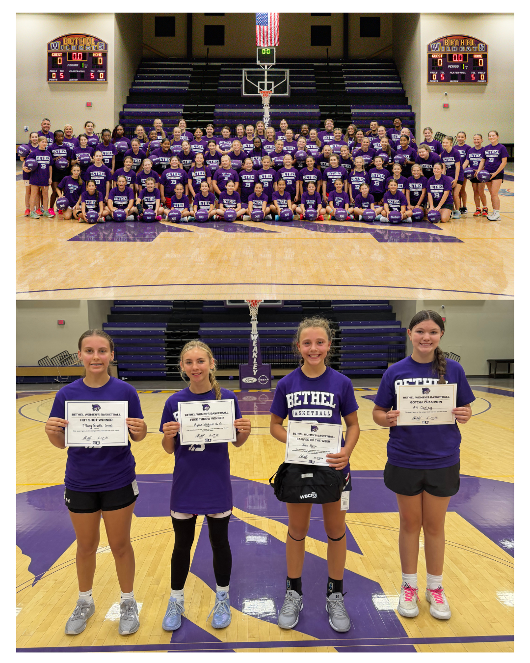 GIRLS BASKETBALL CAMP WINNERS-SIXTH THROUGH NINTH GRADE